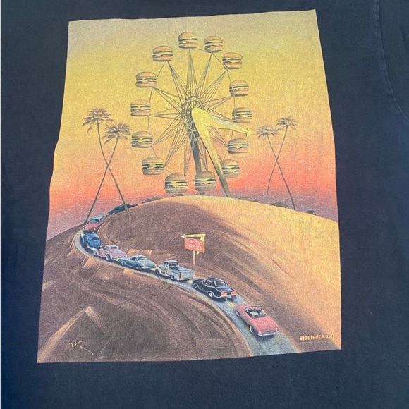 IN-N-OUT BURGER 70th ANNIVERSARY FAST FOOD RESTAURANT TEE T SHIRT Mens M Black - Picture 7 of 7